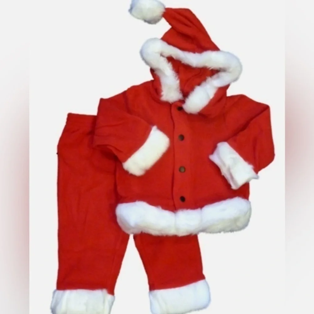 Santa Clause 2pc costume infant Santa Christmas costume Halloween costume 6-9mos